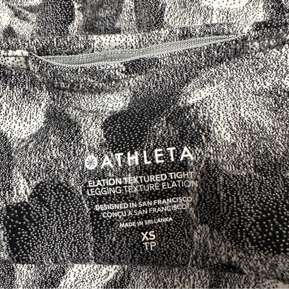 New Athleta Elation Textured Tight/Legging in Bland/White Flora Size XS $89 - Picture 6 of 8